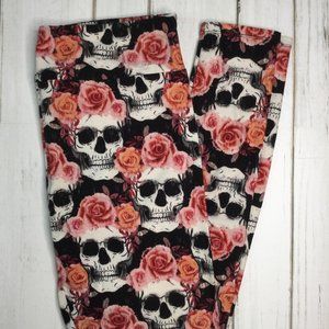Floral skull leggings TC